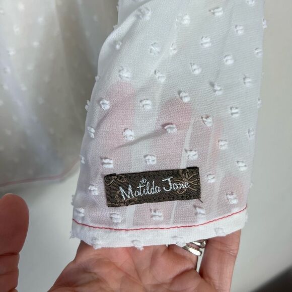 Matilda Jane Light The Way Swiss Dot Top Size M - Picture 3 of 7